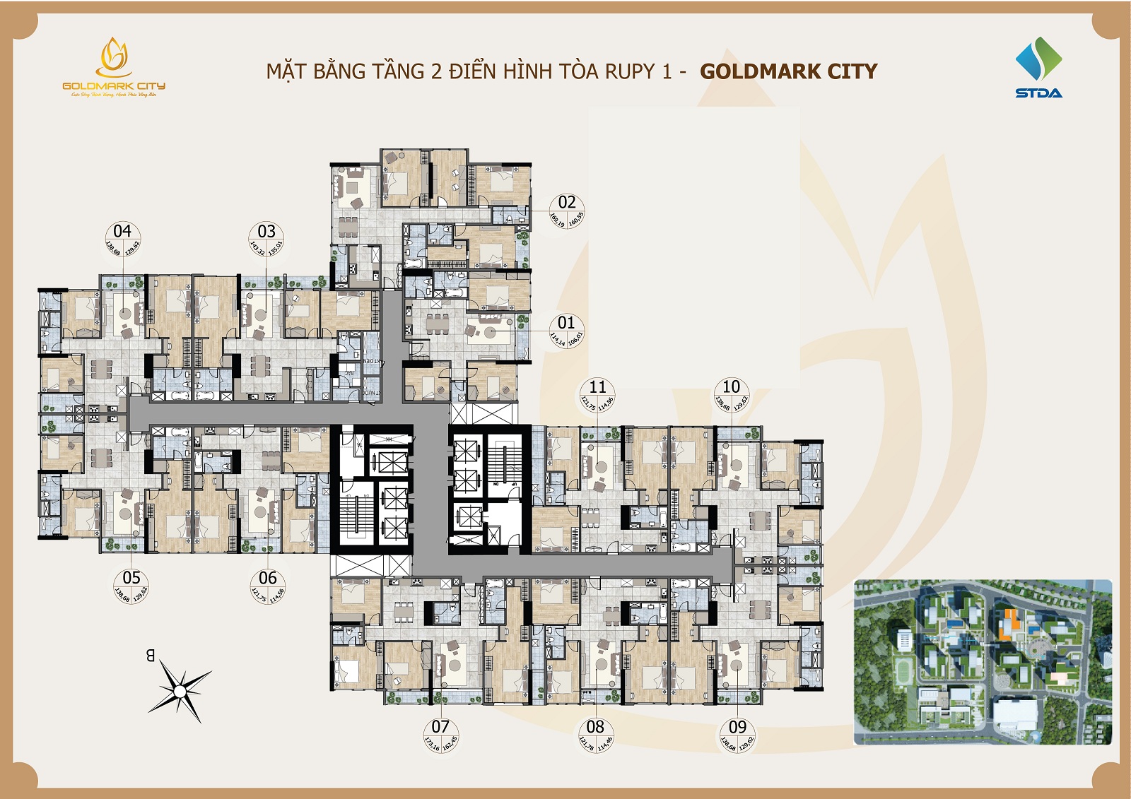 Mặt bằng ruby 1 goldmark city